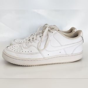Womens Nike Court Vision Low All White Size 8.5